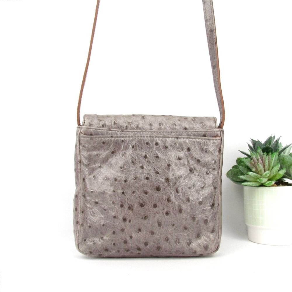 Hobo International Ostrich Grey Crossbody Mini Bag - Picture 2 of 10
